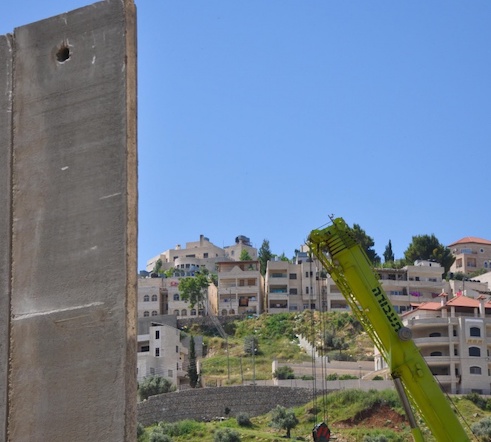 Le Mur de l'annexion vue de Cisjordanie