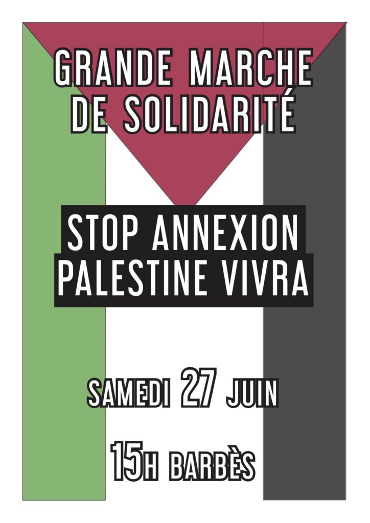 Manifestation Palestine 27 juin Paris
