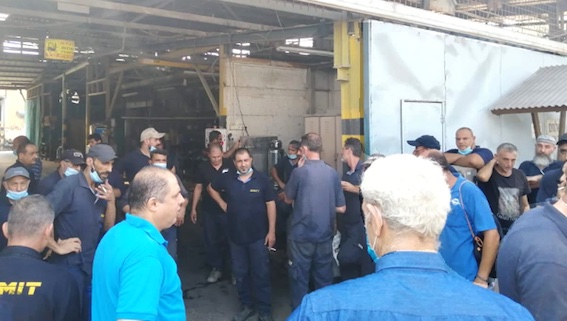 Soutien aux 75 travailleurs palestiniens en grève dans la colonie israélienne de Yamit 