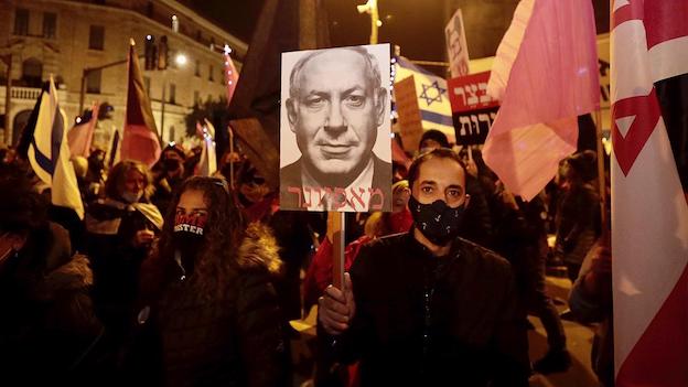 Manif commune avec les Palestiniens à Jérusalem contre Netanyahou