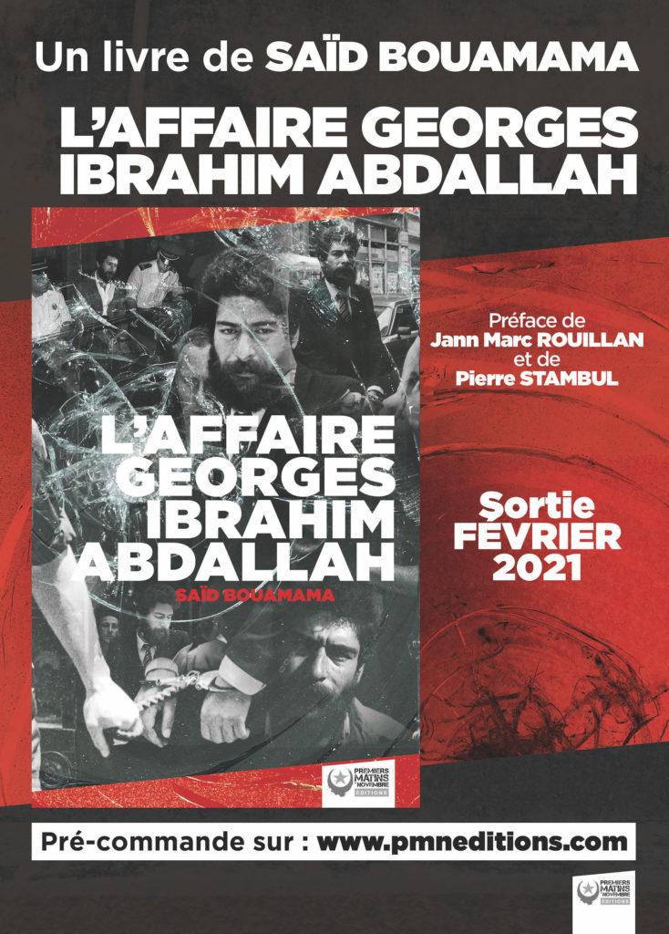 Le livre et le film sur Georges Abdallah le 12 juin à la librairie Résistances !