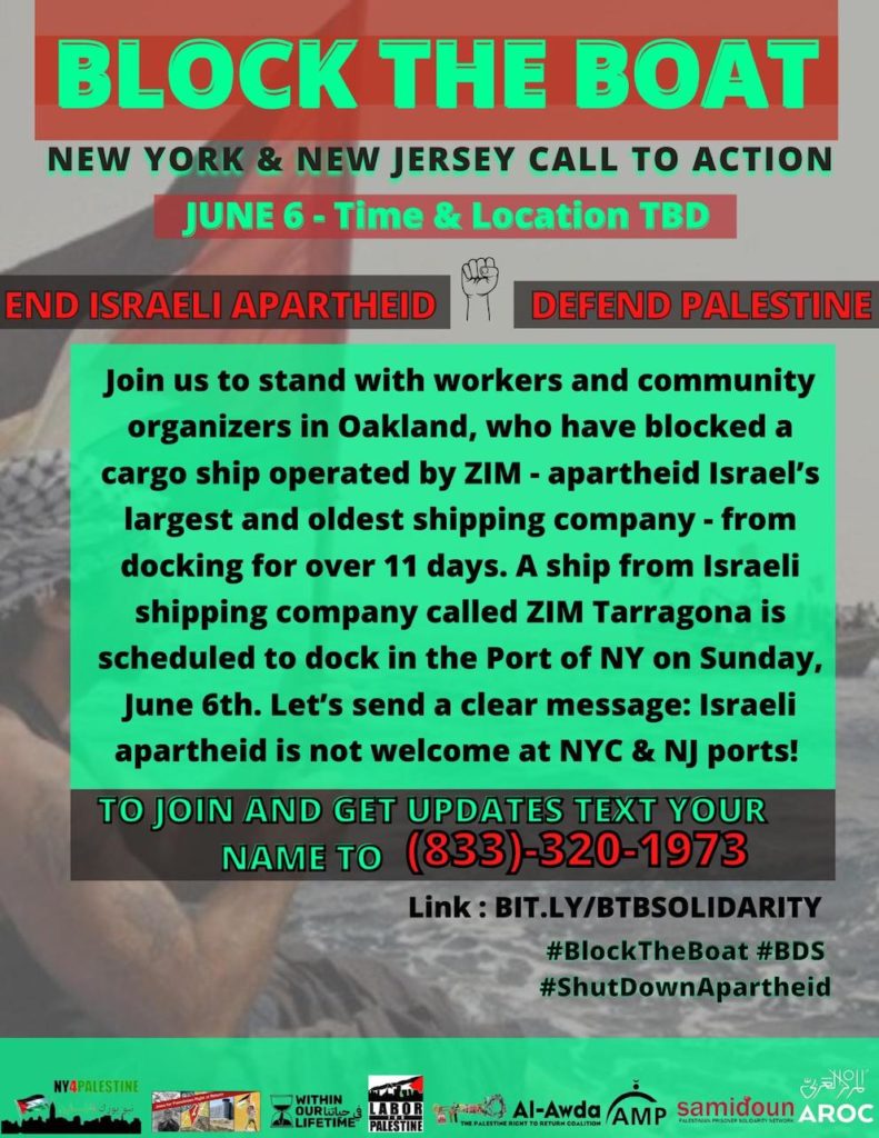USA : action de blocage des bateaux de la compagnie israélienne ZIM
