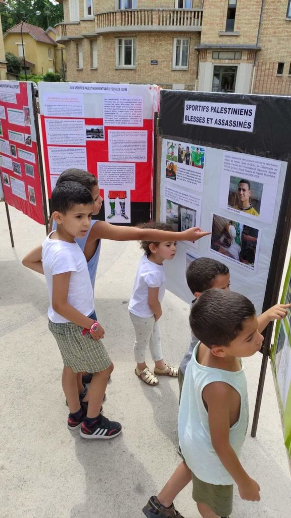 A Stains, les jeunes indignés par le sort des sportifs palestiniens