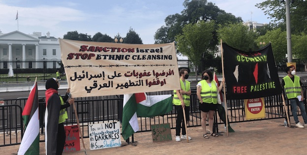 Manifestation à Washington contre la venue de Naftali Bennet