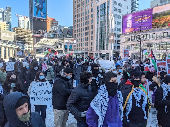 Toronto (Canada) : Grande manifestation contre le nettoyage ethnique pratiqué par Israël (vidéo)