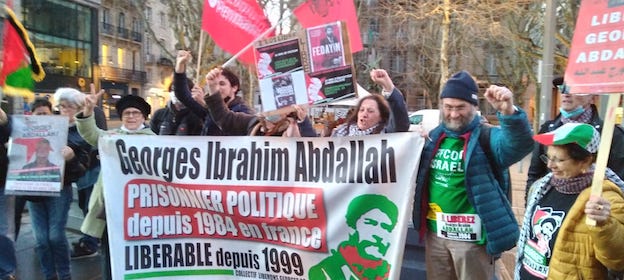 Rassemblement pour la libération de Georges Abdallah ce jeudi 10 février devant le tribunal administratif de Paris !