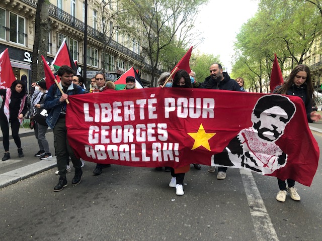 Manif en soutien à Georges Abdallah et à la résistance palestinienne (Photos)