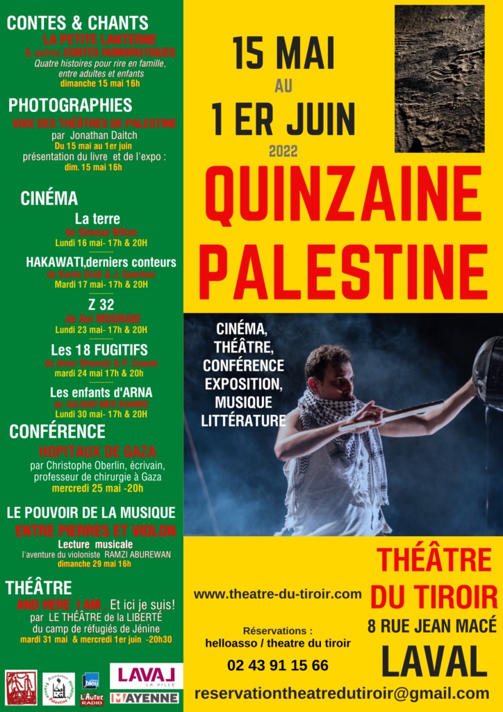 Agenda : Un festival Palestine au Théâtre du Tiroir !