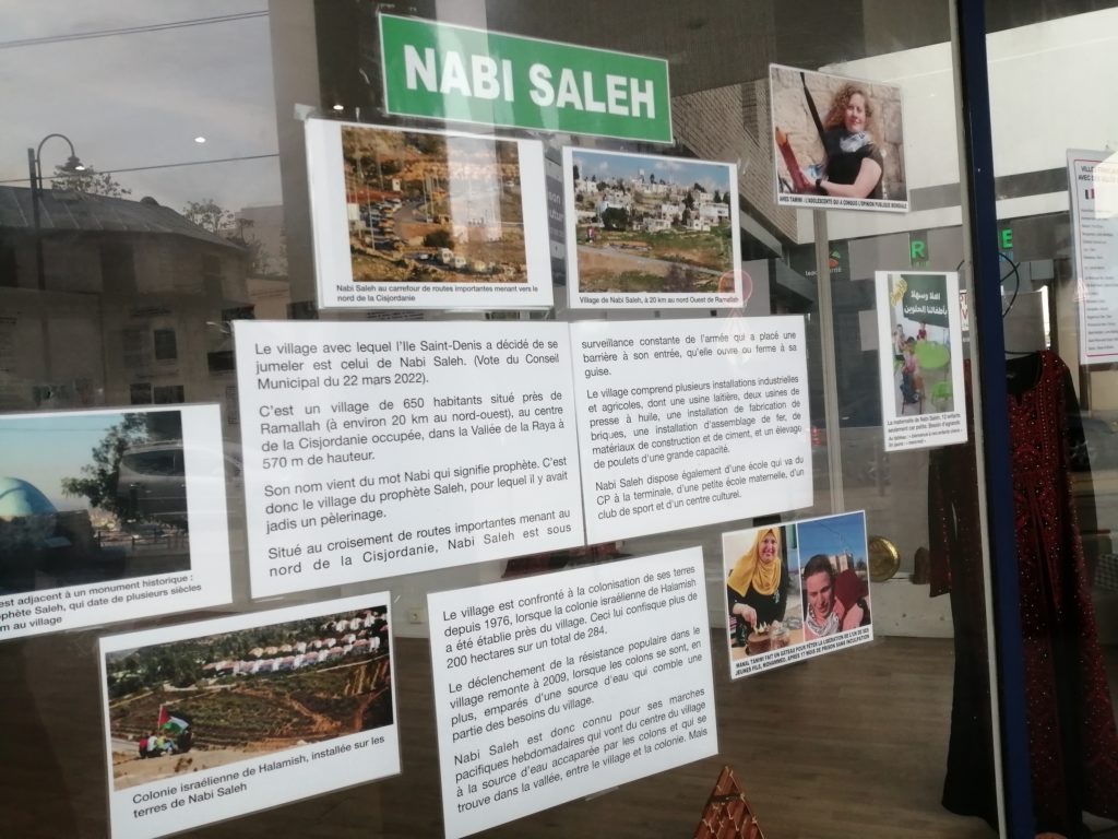 Jumelage de l'Ile Saint-Denis avec le village palestinien de Nabi Saleh (Vidéo)