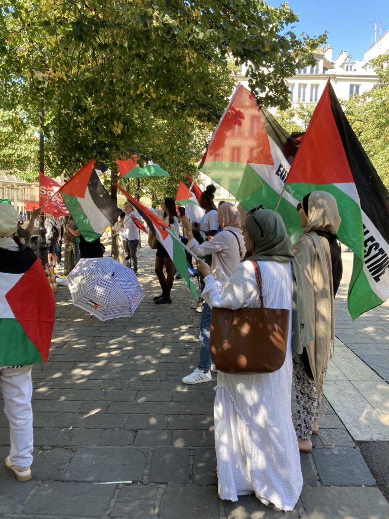Rassemblement de solidarité avec Gaza à Paris