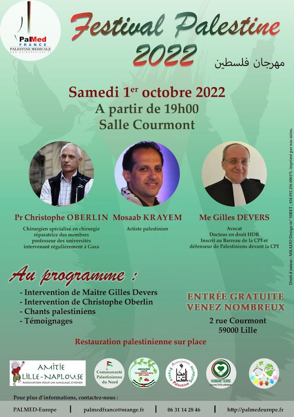 Agenda Palestine d'octobre!