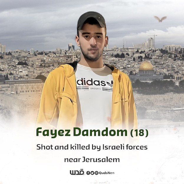 Grand émoi près de Jérusalem après l'assassinat du jeune Fayez Damdom (Vidéo)
