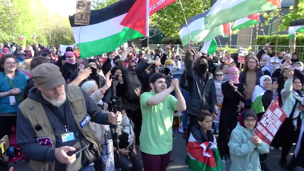 Mobilisation populaire : L'usine d'armement israélienne Elbit toujours bloquée à Leicester (UK) depuis 25 jours ! (Vidéo)