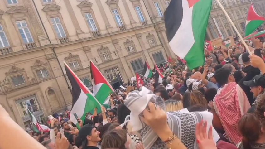 Lyon : la grande place de l'Hôtel de ville pleine à craquer (Vidéo)