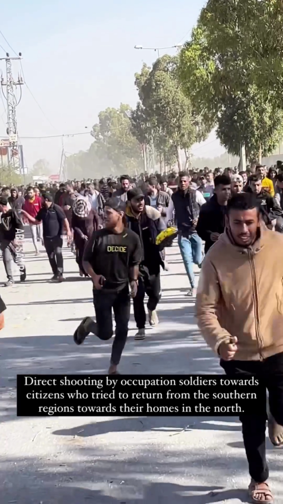 Gaza : L'armée israélienne tire sur les Palestiniens qui retournent vers le Nord !! (Vidéo)