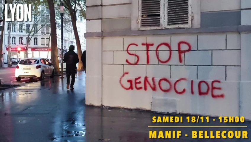 Lyon annonce sa manifestation du 18 novembre... et les murs aussi ! (Vidéo)