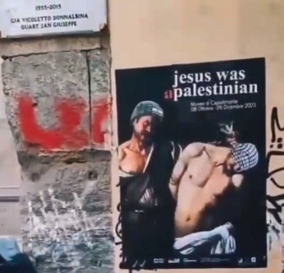 A Naples, détournement des oeuvres artistiques en soutien à la Palestine (Vidéo)