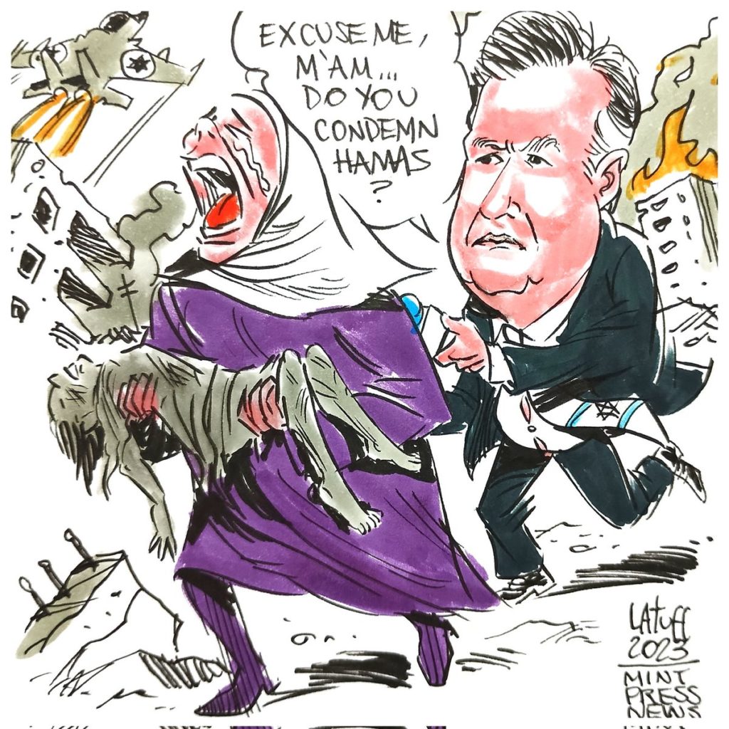 Les merdias et Gaza : bravo Latuff !