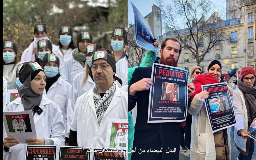 Belle adresse des soignants francais, les « Blouses Blanches », aux soignants de Gaza